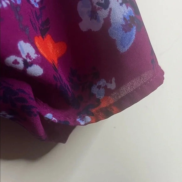 Ava & Viv Purple Floral Blouse - Picture 5 of 7